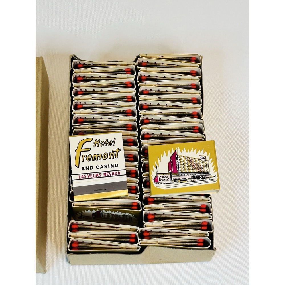 Box Of 50 Matchbooks From The Hotel Freemont  Now Closed Las Vegas